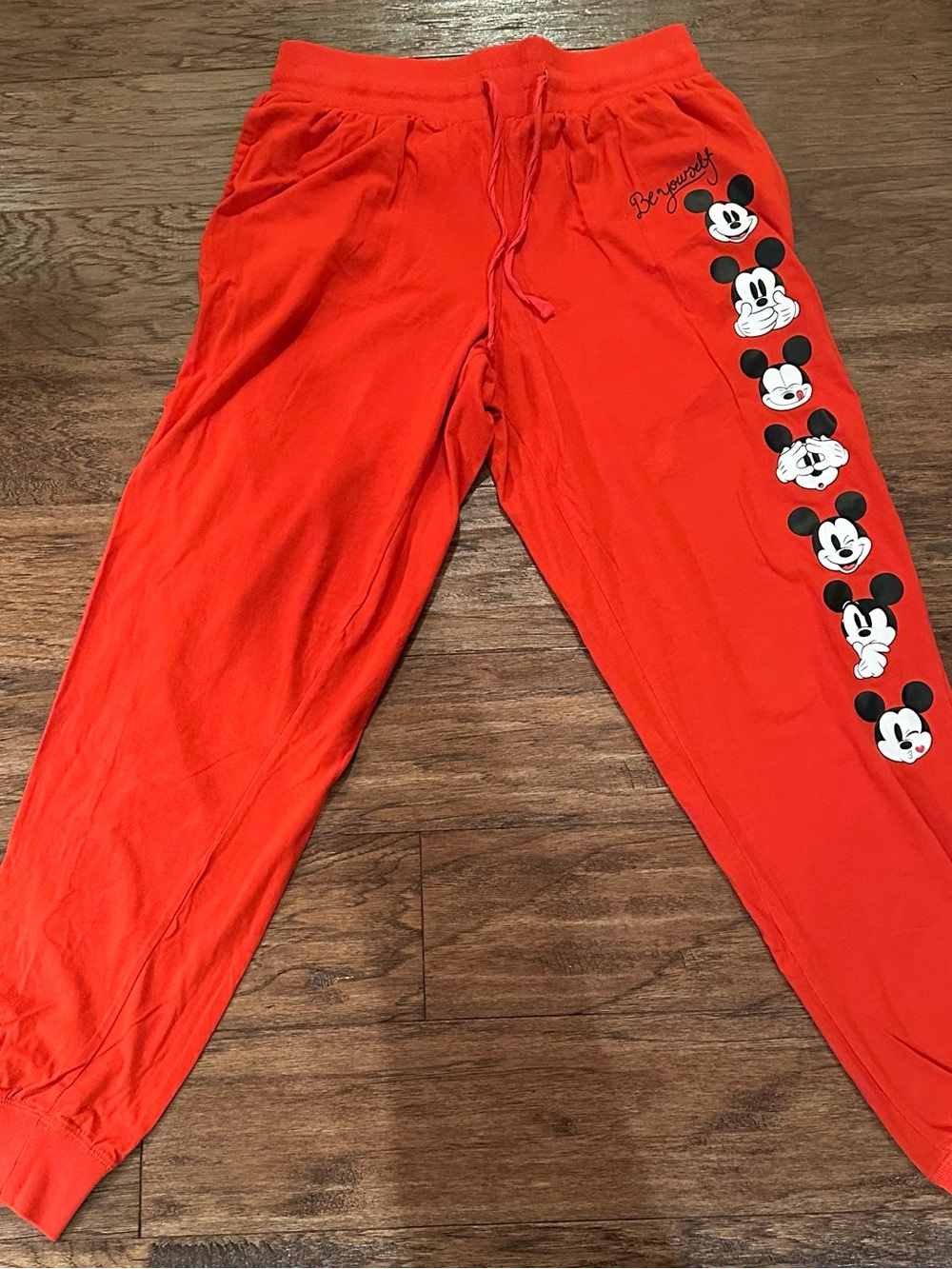 Disney Red Mickey Mouse Pajama Bottoms for Kids
